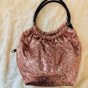 Rose gold/copper sequin purse.  New.